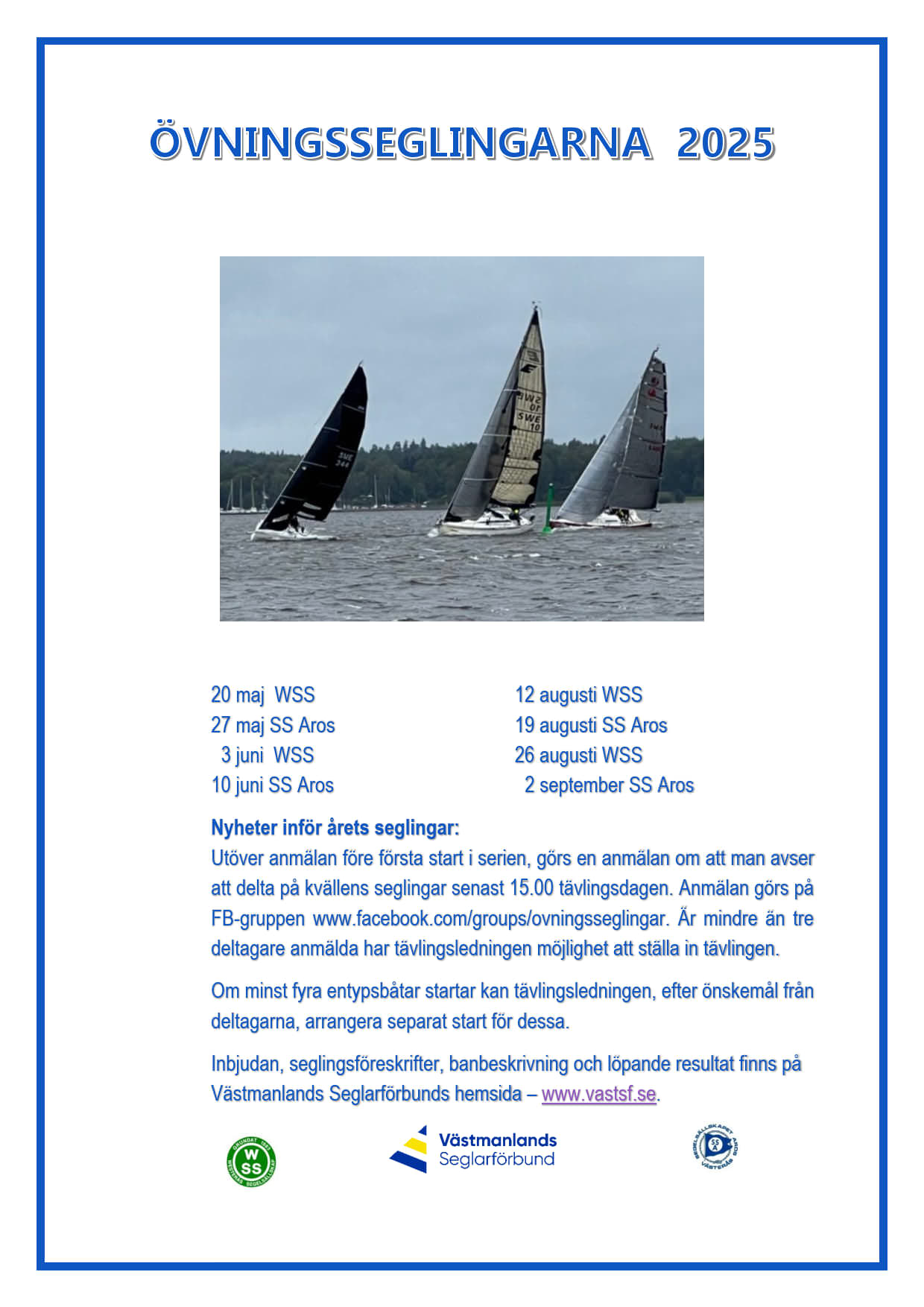 Affish Övningsseglingar 2025